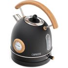 Bouilloire Caprizze Nara 2200 W en Acier Inoxydable avec Thermomètre Intégré Capacité 1,8 L Noir Mat et Effet Bois