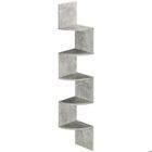 HOMCOM Etagère d'angle design zig za 20x20x126cm Gris