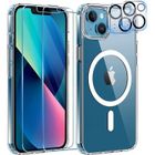 Coque de protection pour iPhone 14 - MASSILIA TECH - Transparent - 2x Vitre Verre Trempé - 2x Protège caméra