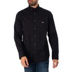 Chemise homme GANT - Noir - Manches longues - Col boutonné