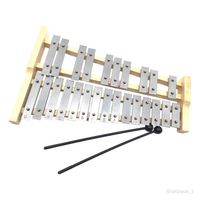 Xylophone professionnel portatif de Glockenspiel de 25 clés pour des enfants adultes en aluminium