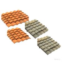 120 pièces 1:16 Miniature tuiles de toit briques murales modèle construction maison de poupée paysage décoration accessoires