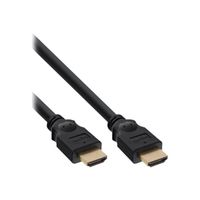 InLine High Speed HDMI Cable Premium Câble HDMI HDMI (M) pour HDMI (M) 50 cm noir