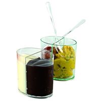 VERRINE OVALE 2 COMPARTIMENTS /100