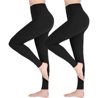 Legging Taille Haute pour Femme - Doux Au Beurre - Noir - Fitness - Respirant