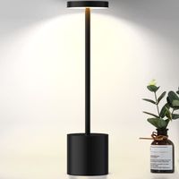Lampe de table LED sans fil rechargeable - 4000mAh lampe moderne - 3 températures de couleur - pour exterieur, terrasse, restaurant