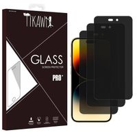 Tikawi x3 Verres trempés Anti Espion 9H Iphone 14 Pro Max (6.7') Protection Haute résistance - [Anti-traces] - Film de protection