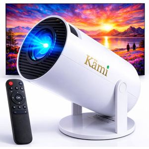 Mini vidéoprojecteur portable–4K WiFi 6 BT5.4,Android 11,1080P Full HD,rotation 180°,compatible téléphone/PC/HDMI - TV Son Photo