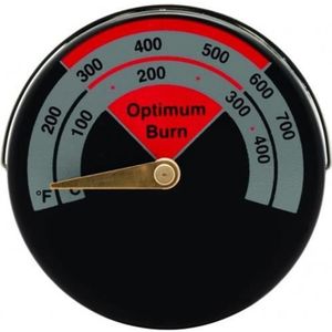 Thermomètre magnétique pour tuyau de poêle à bois Apmemiss Jauge de  température de chaleur pour brûleur de cheminée 