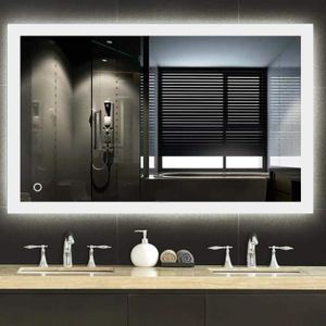 miroir lumineux miroir de maquillage led noir miroir de salle de bain carré miroir de salle de bain carré miroir de salle de bain miroir pliant en acier inoxydable 