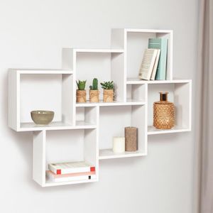 Petite Étagère Flottante En Chêne 2 Pièces Blanche Étagère Murale Petit  Bois Blanc Etagere Murale En Bois Massif Pour Plante[u3672] - Cdiscount  Maison