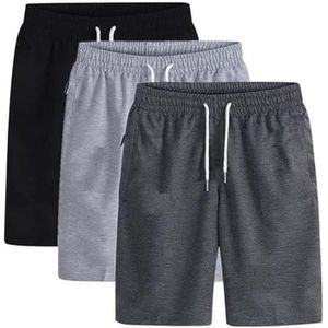 SHORT Shorts Homme Lot de 3 Sport avec Cordon de Serrage