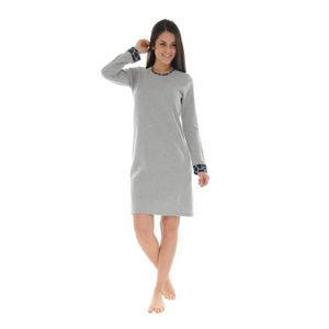 Chemise de nuit d hiver femme grande taille 56 Cdiscount