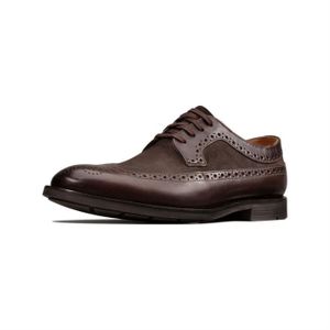 MEN'S Clarks FRELAN dentelle marron en cuir à lacets Chaussures de loisirs Aérodynamisme Derbies 