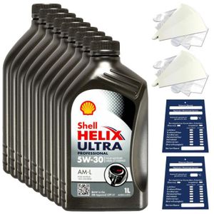 HUILE MOTEUR 9 Litre Original Shell Helix Ultra Prof. AM-L 5W30 Huile 550040555 229.51 Kit