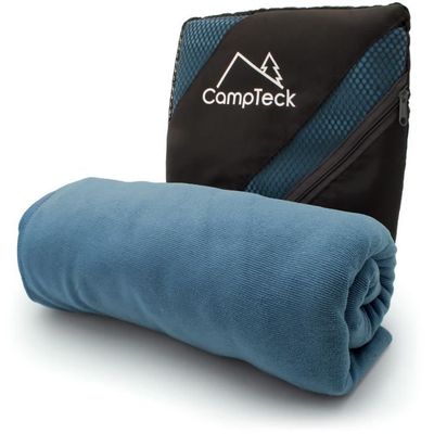 Serviette De Sport Microfibre Avec Aimant Et Poche - 80x190cm, Très Absorbante, Pour Fitness, Voyage, Plage (Noir)