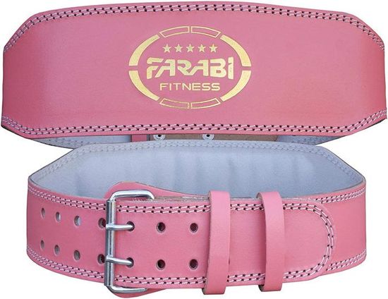 Gymreapers Ceinture d'haltérophilie - Ceinture en Cuir de 7 mm avec Boucle réglable - Stabilisation du Bas du Dos - Largeur de 4 Pouces pour l' haltérophilie, la Musculation (Noir, Moyen
