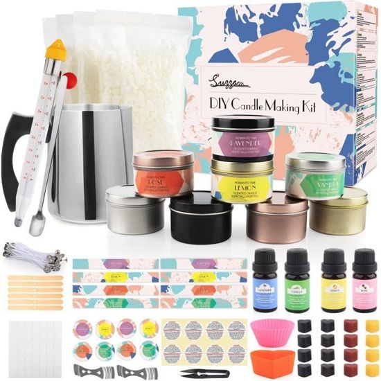 DELAIHUIL 12 Pcs Kit Bougie a Faire Soi Meme Adulte Crayon DELAIHUIL 12 Pcs Kit Bougie a Faire Soi Meme Adulte Crayon