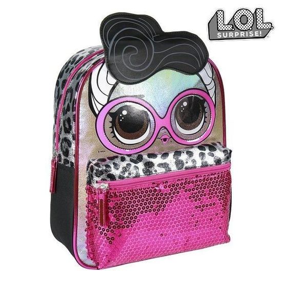 Cartable Fille LOL Surprise Lunette rose Brillant 3D Rose et