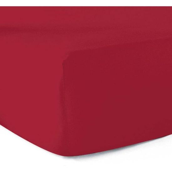 Drap-housse 100% coton 57 Fils Safran - 80 x 200 cm - Bonnet 30 cm