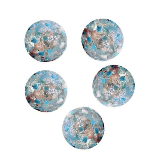 MesBilles 30 Petites Billes Pépite Bleu Bille en verre 14 mm par