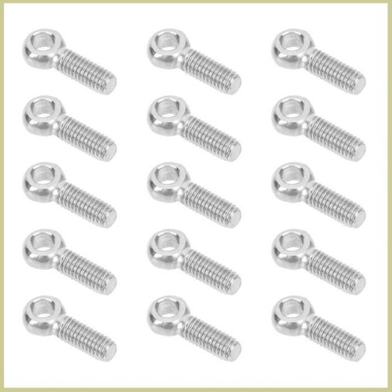 10 Boulons à œil M5 En Acier Inox 304 – œil Ext 23 Mm, Int 13 Mm, Filet M5x11 Mm
