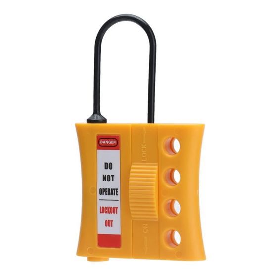 Moraillon De Consignation 6 Trous YILANJIN - Lockout Tagout Aluminium Rouge 38 Mm