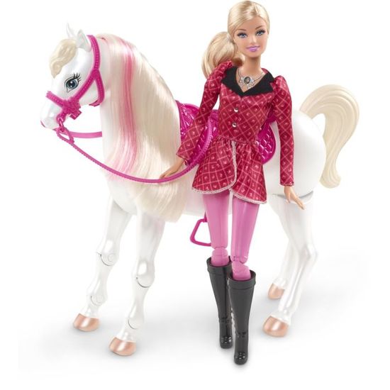 Poupee barbie 2025 cheval