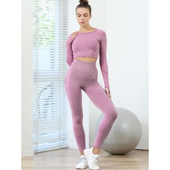 Ensemble Sport Femme TOMWELL - Sweat Manches Longues + Pantalon Jogging - Confort Coton