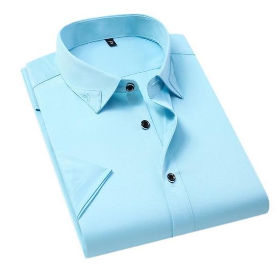 NEUVE DE STOCK ! Chemise Homme Blanches Manches Courtes ARMEE FRANCAISE Taille 43 44 Item 11658085