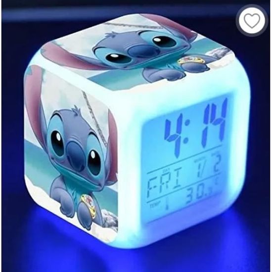 Réveil digital avec veilleuse lumineuse stitch bleu Lexibook | La Redoute