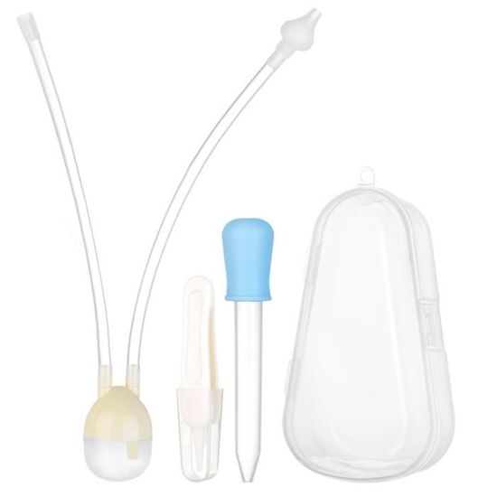 Aspirateur Nasal Manuel Pour Bébé - Mouche-bébé Réutilisable, Pointe En Silicone, Bouteille Collectrice