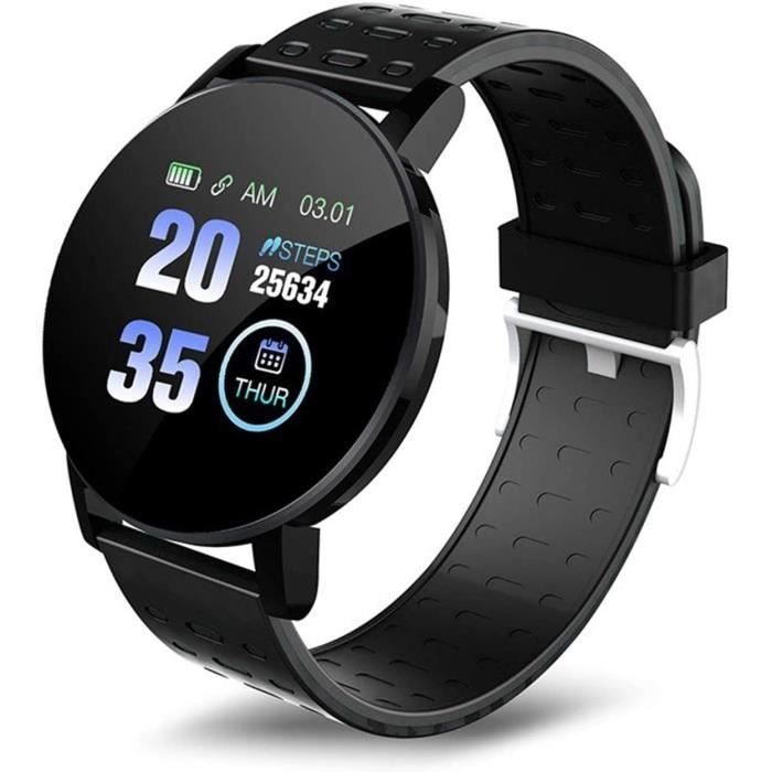 Smart Watch - 123 - Bluetooth - Moniteur de tension artérielle - Multisports - Noir Smart Watch - 123 - Bluetooth - Moniteur de tension artérielle - Multisports - Noir