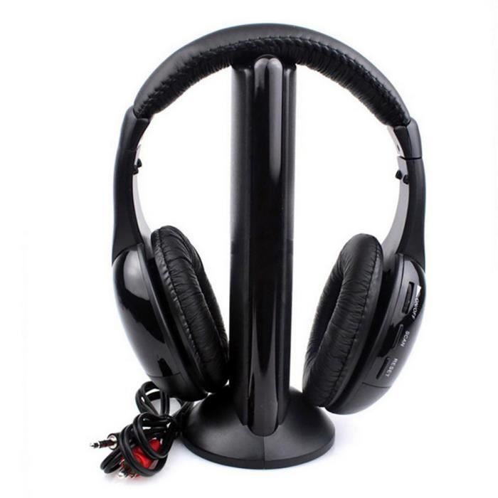 2020 5in1 Salut-Fi Casque sans fil Casque stéréo pour PC portable TV FM Radio MP3 poi20664
