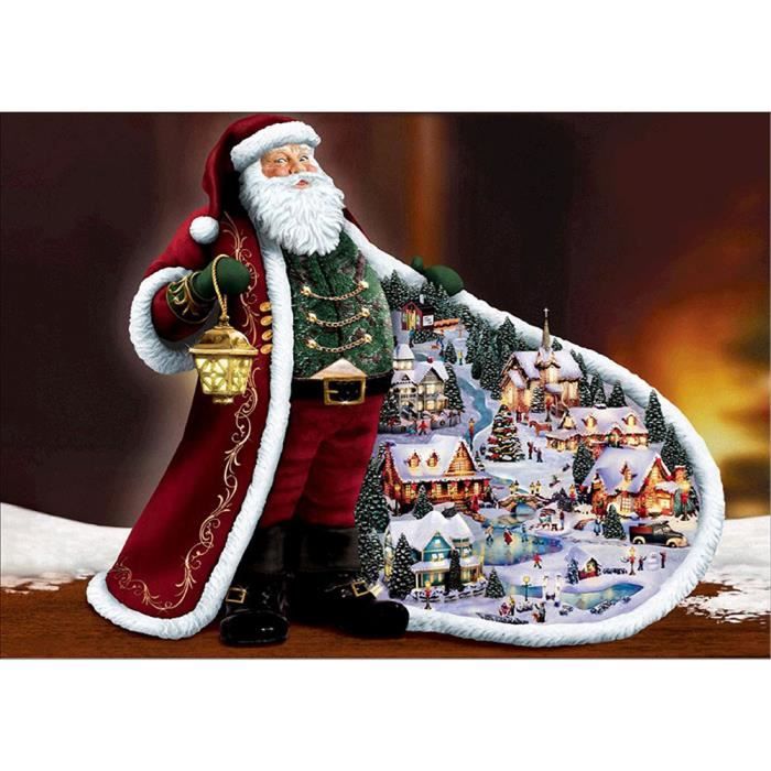 Joyeux Noël ! 40cmx30cm le Père Noël DIY diamant peinture décoration d'intérieur