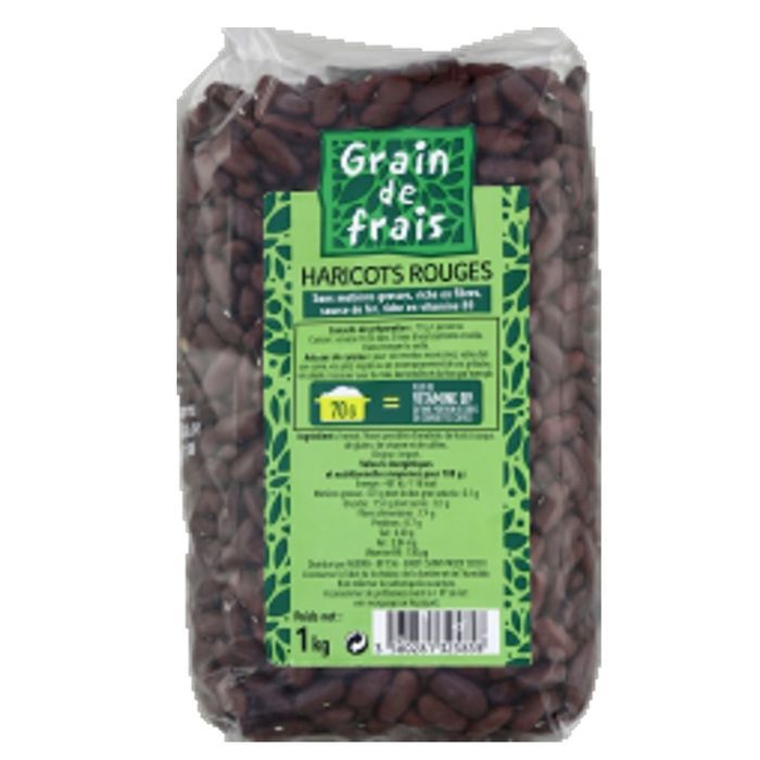 Haricot rouge - Grain de Frais - paquet 1kg