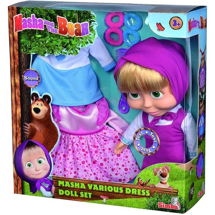 Set Bambola Simba Masha e Orso con Vestiti 109301082