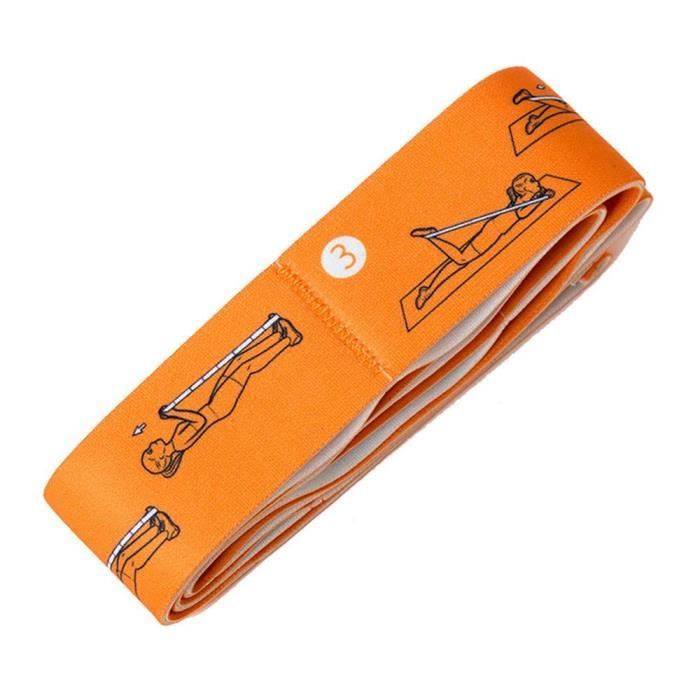 Accessoires Fitness - Musculation,Yoga étirement ceinture bandes de résistance à la Tension Pilates Yoga tirer sangle - Type Jaune