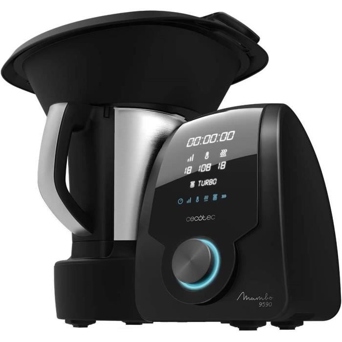 Cecotec Robot de cuisine multifonction Mambo 9590. Avec cuillère MamboMix, Bol Habana, 30 fonctions, bol en acier inoxydable de 3,3