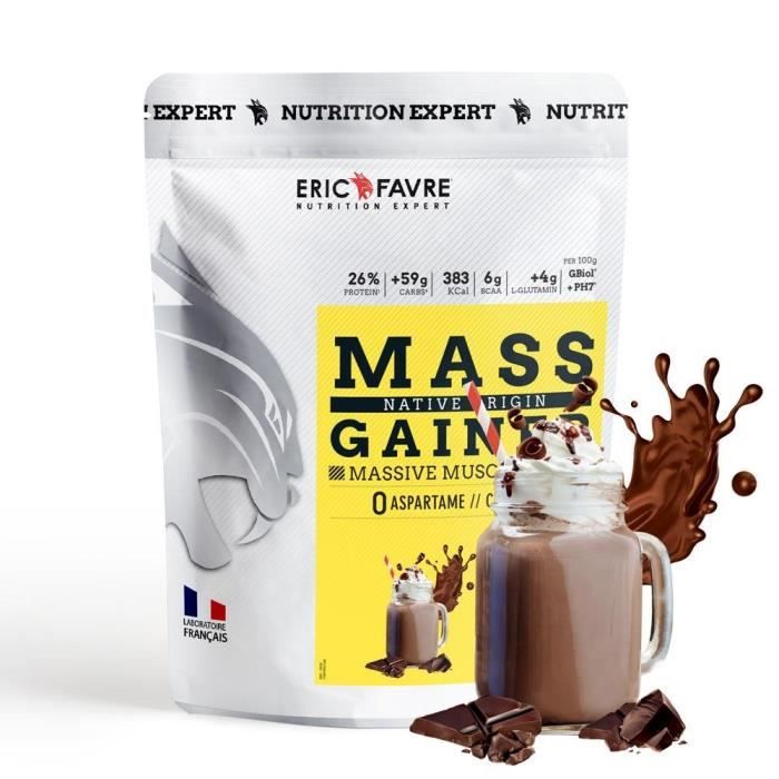 Eric Favre - Mass Gainer Native Protein - Gainers - Chocolat - 1,1kg