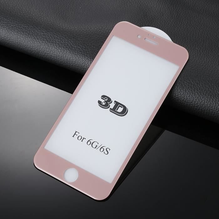 Rose et D'or Film de protection pour iphone 6 3D 9H pour écran de téléphone portable en verre trempé