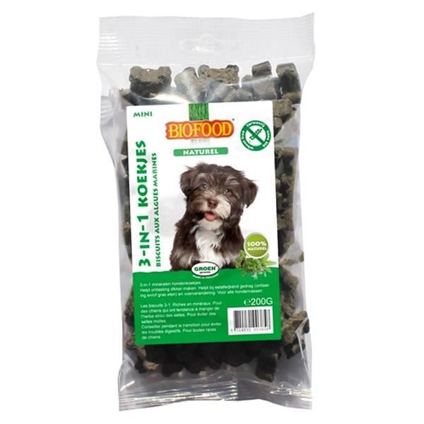 Biscuits naturels aux algues marines pour chien.