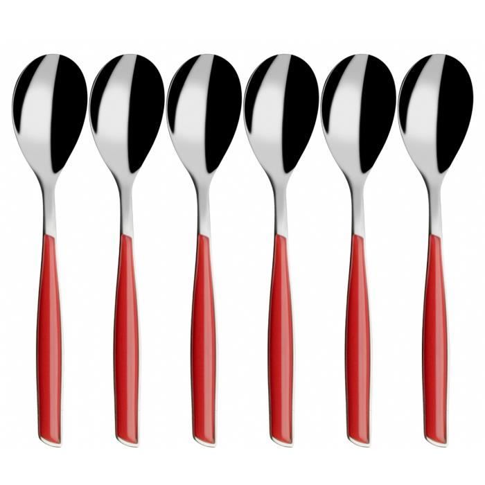 Bugatti - Glamour 6-pcs Cuillere Cafe Rouge