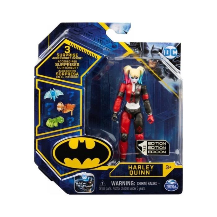 Coffret Figurine Harley Quinn 10 cm Avec 3 Accessoires DC Set Personnage Super Heros Jouet garcon