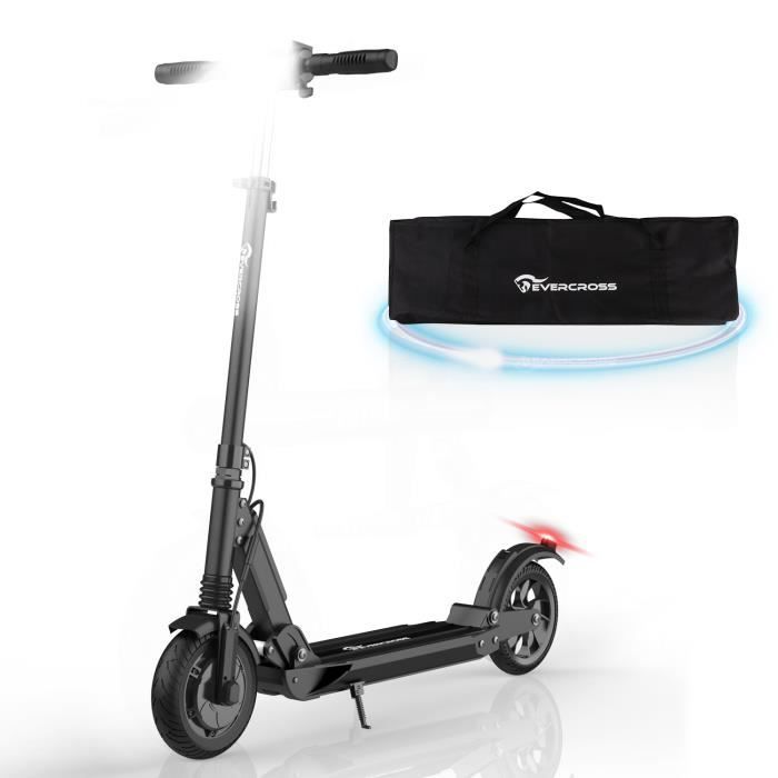 Evercross Trottinette Électrique Pliable,avec Sac de haute qualité, Scooter patinette Noir, Electric Scooter Batterie 7.5Ah, Moteur