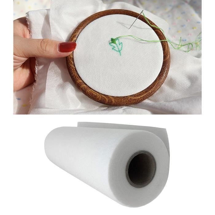 Stabilisateur de broderie déchirable support soluble dans l'eau fait à la main pour fournitures d'artisanat 25 cm 10 mètres