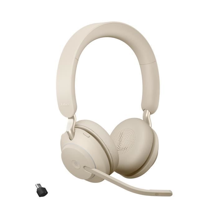 Casque Jabra Evolve2 65 - USB-C MS Teams Stereo - Beige