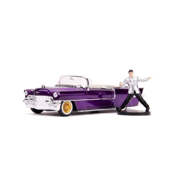 Jada Toys - Elvis Presley - Réplique métal 1/24 Hollywood Rides Cadillac Eldorado 1956 avec figurine