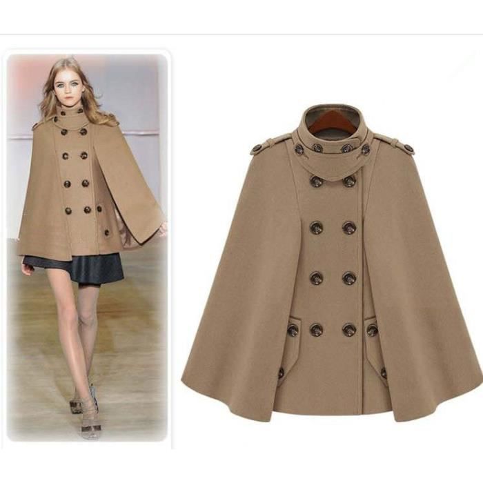 Vest manteau-Manteau de soirée femme-Cape avec ...