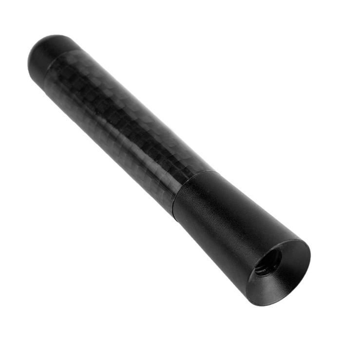 VBESTLIFE Antenne de remplacement d'auto 3' Antenne Courte Radio de Vis en Fibre de Carbone Universel pour Modification Voiture Noir